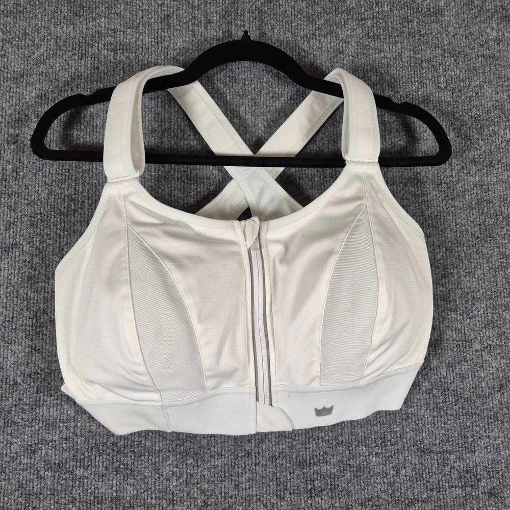 Shefit Sports Bra Ultimate High Impact Front Zip 3 Luxe White